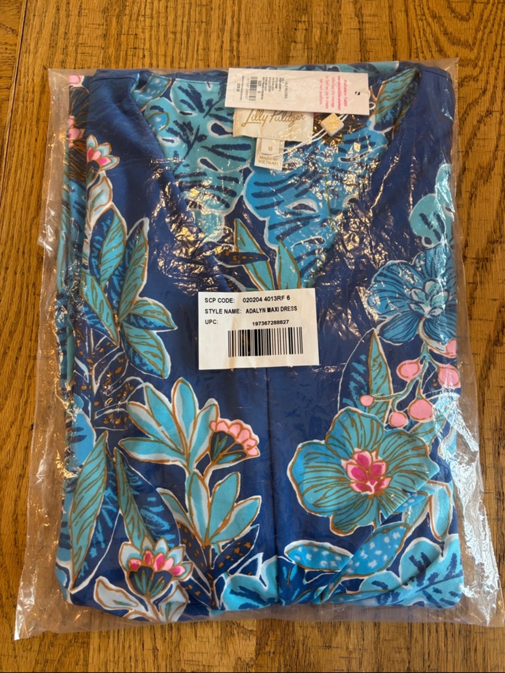 Lilly Pulitzer Adalyn Maxi Dress Starlight Navy Best Friends Forever NWT Size 6 - Picture 2 of 5